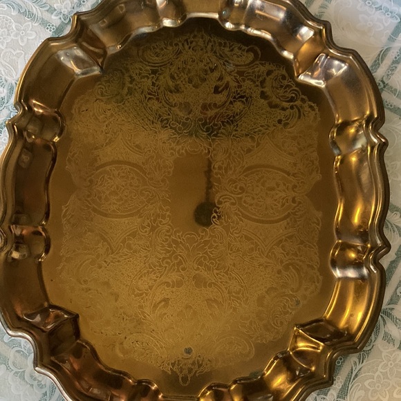SEIDEN BRASS TRAY, appx. 11 x 14” w/ a little tarnishing, still beautiful.  $44 - Picture 10 of 10
